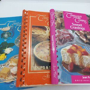3 Vintage Company's Coming Cookbooks  by Jean Pare Squares, Soup, Sweet Cravings